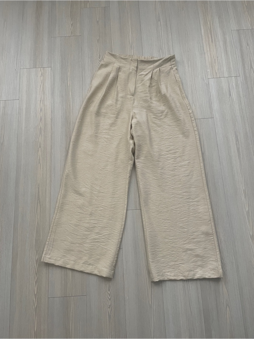 Tan wide leg Ellen Tracy business casual pants